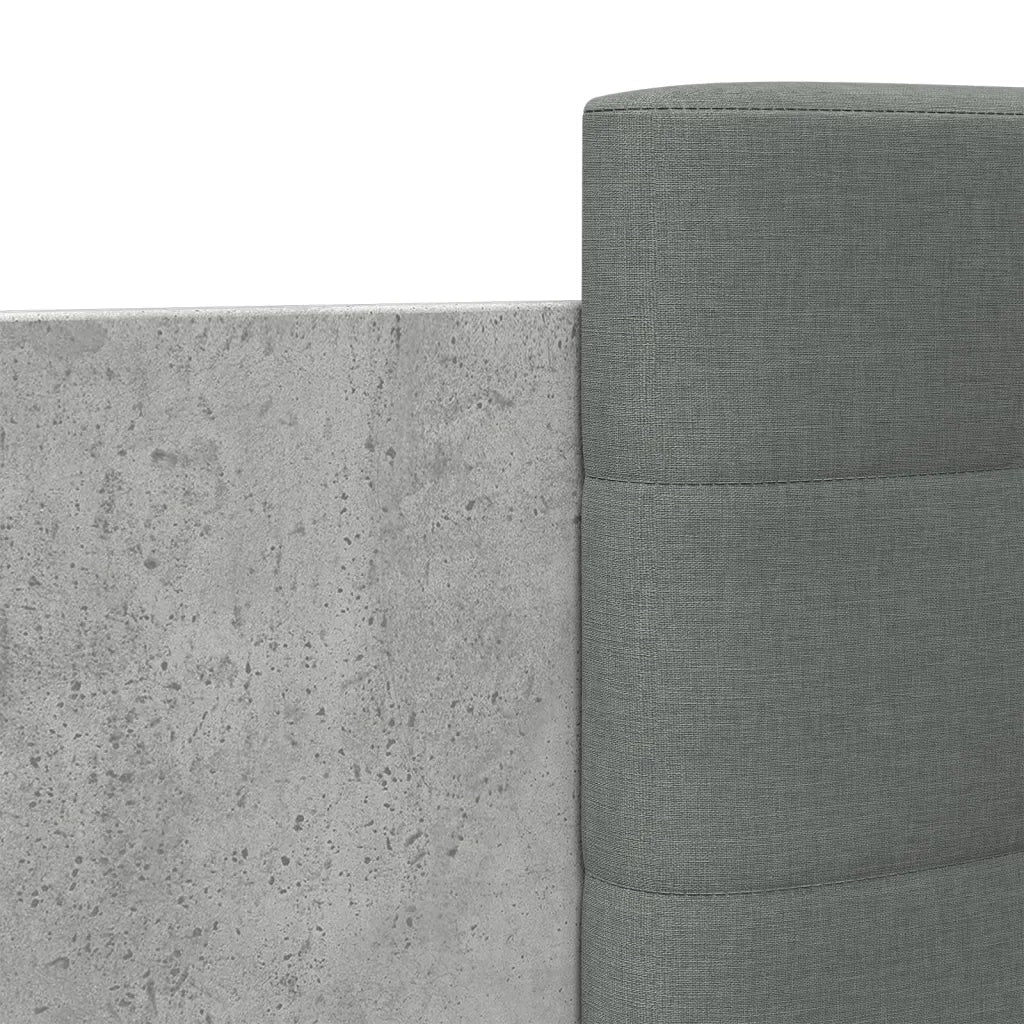 Letto matrimoniale | Letto per adulti | Giroletto con Testiera e LED Grigio Cemento 150x200 cm - Image 9