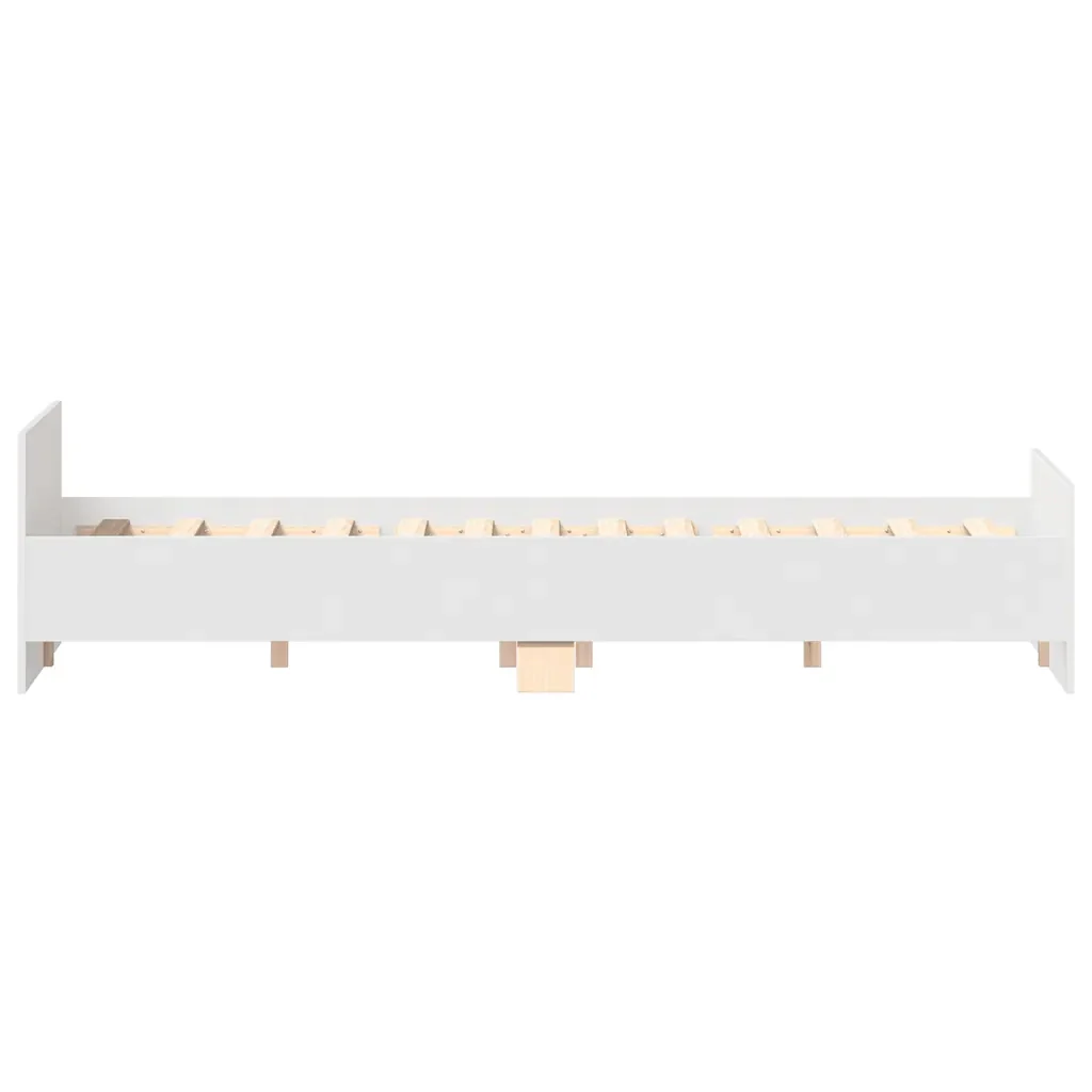 Letto matrimoniale | Letto per adulti | Giroletto con Testiera e Pediera Bianco 140x200 cm - Image 7