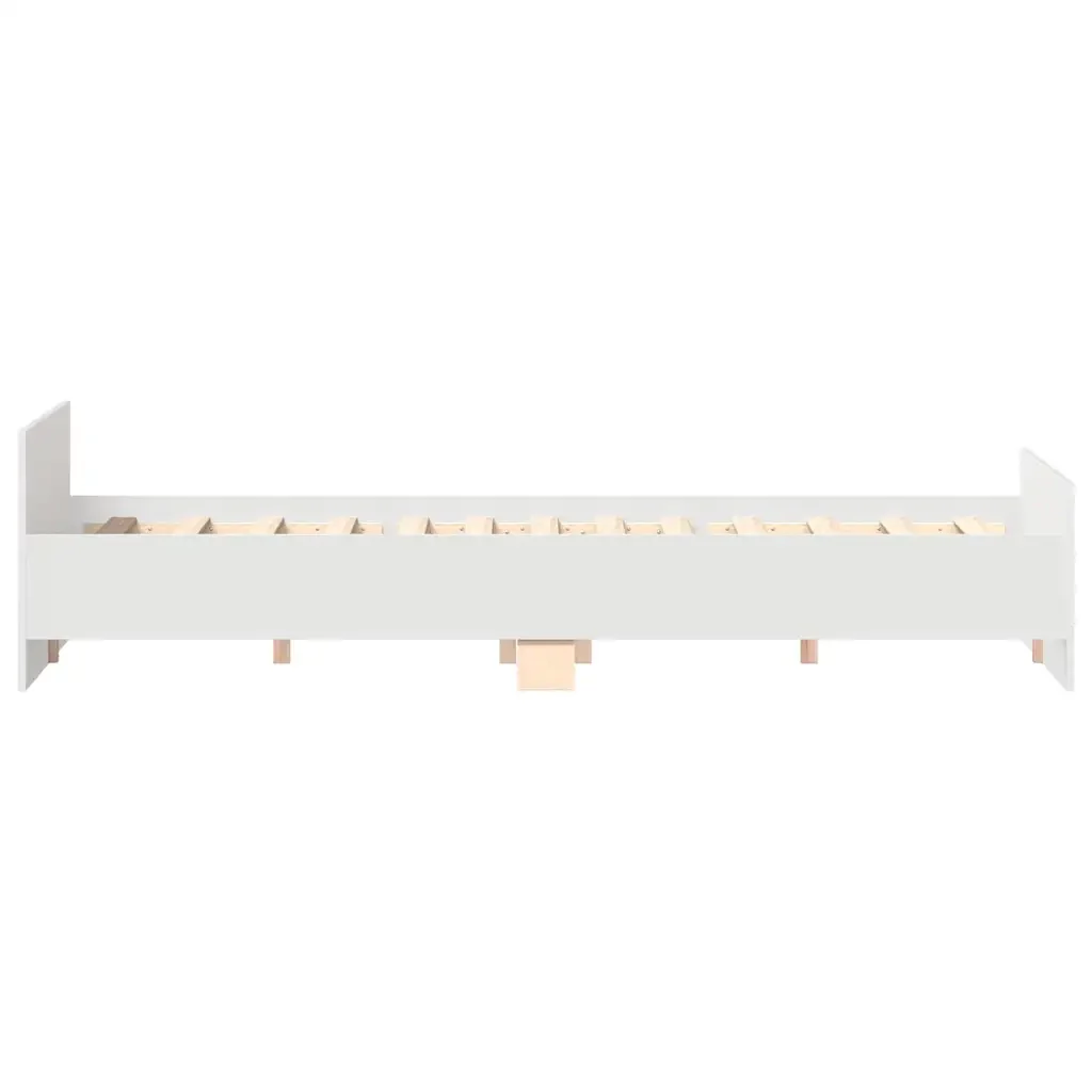 Letto matrimoniale | Letto per adulti | Giroletto con Testiera e Pediera Bianco 160x200 cm - Image 7