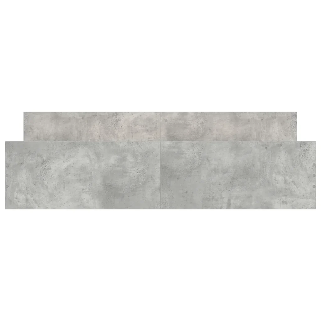 Letto matrimoniale | Letto per adulti | Giroletto con Testiera e Pediera Grigio Cemento 180x200 cm - Image 5
