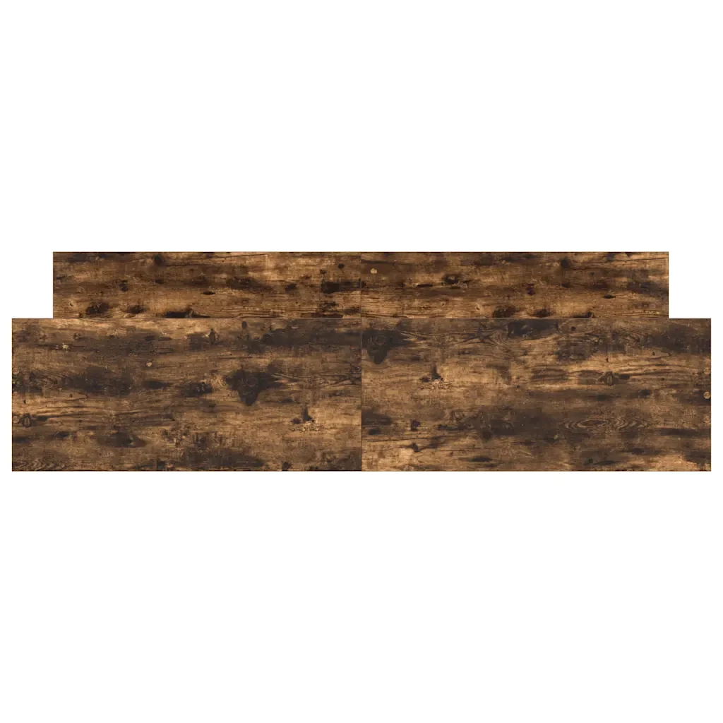 Letto matrimoniale | Letto per adulti | Giroletto con Testiera e Pediera Rovere Fumo 200x200 cm - Image 6