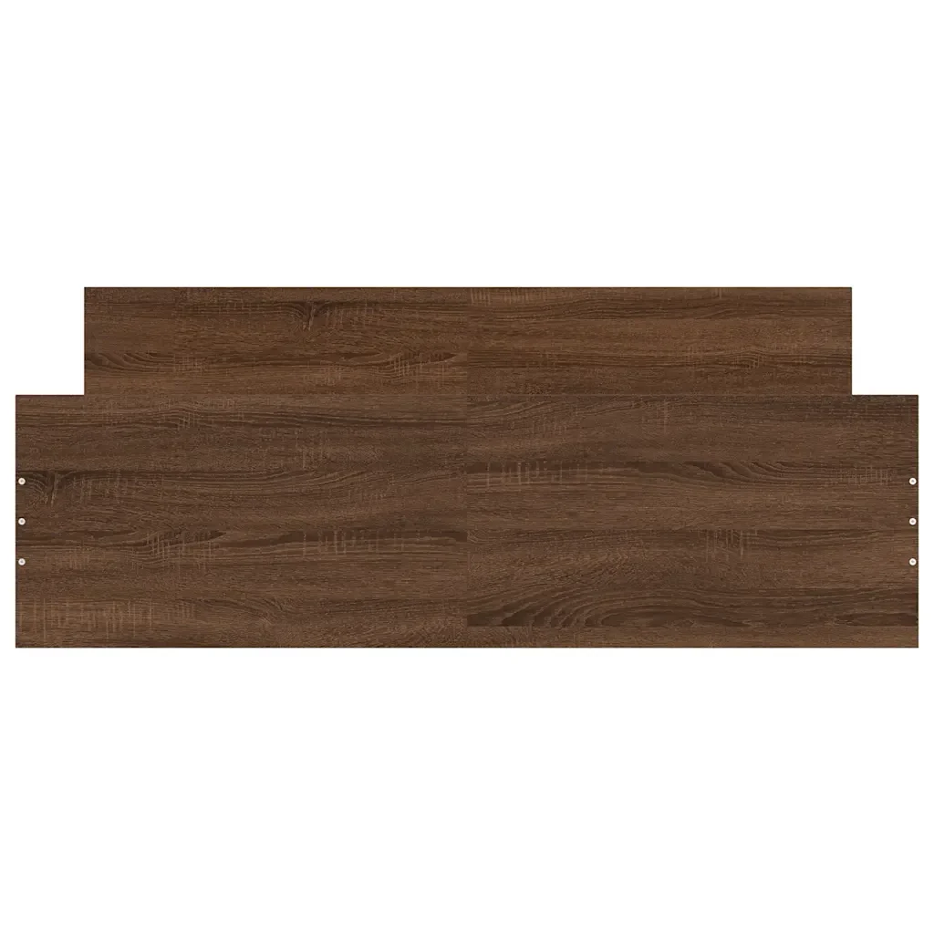 Letto matrimoniale | Letto per adulti | Giroletto con Testiera e Pediera Rovere Marrone 120x200 cm - Image 6