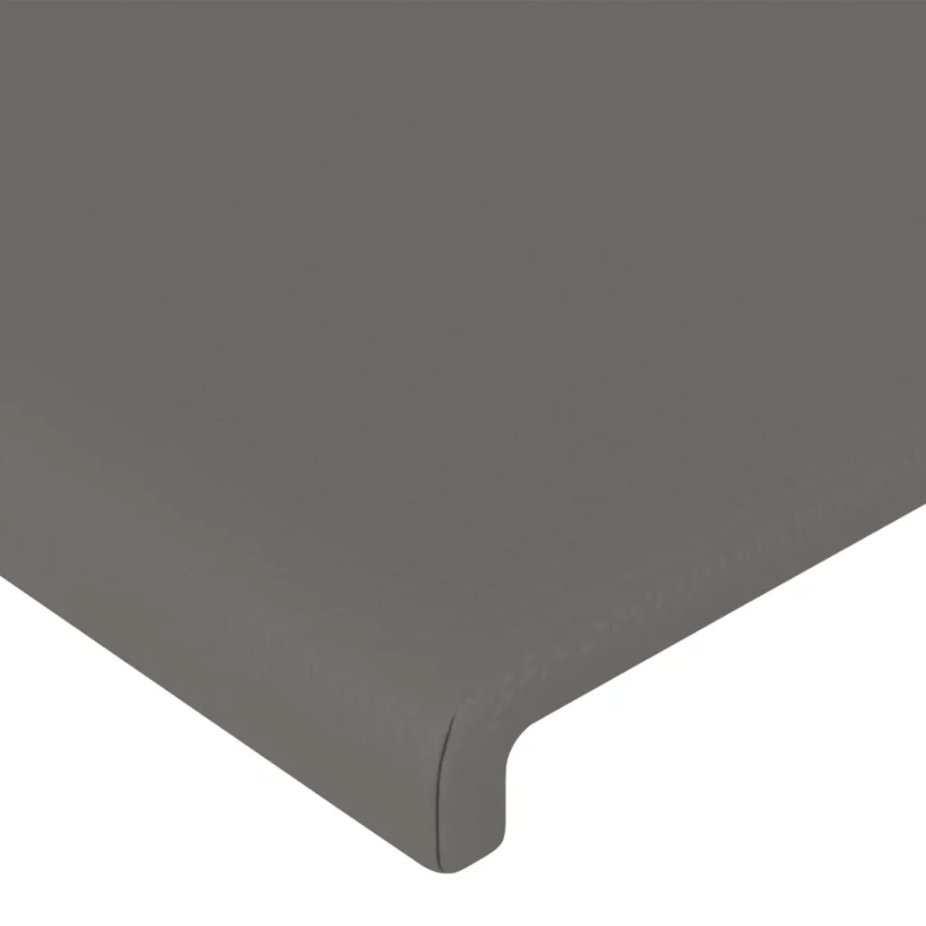 Letto matrimoniale | Letto per adulti | Giroletto con Testiera Grigio 200x200 cm in Similpelle - Image 10