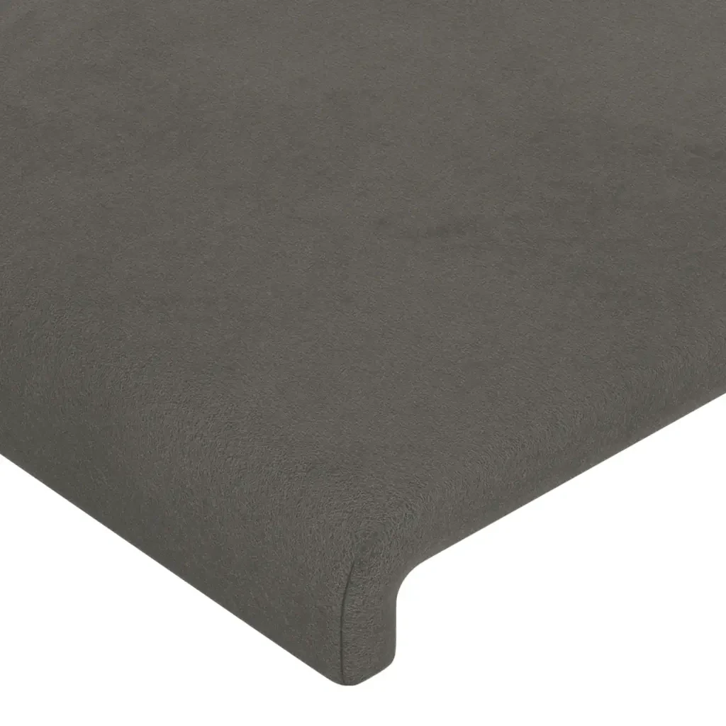 Letto matrimoniale | Letto per adulti | Giroletto con Testiera Grigio Scuro 180x200 cm in Velluto - Image 10