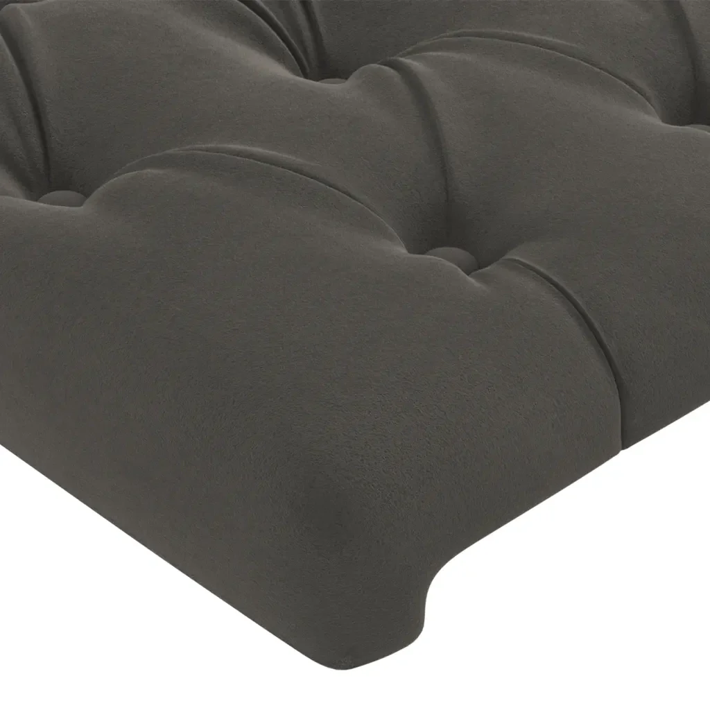 Letto matrimoniale | Letto per adulti | Giroletto con Testiera Grigio Scuro 180x200 cm in Velluto - Image 10