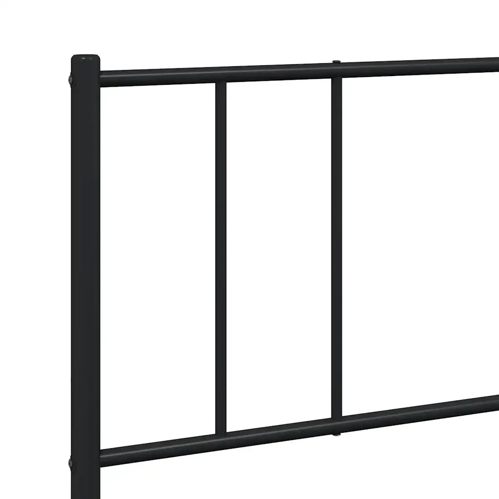 Letto matrimoniale | Letto per adulti | Giroletto con Testiera in Metallo Nero 200x200 cm - Image 9