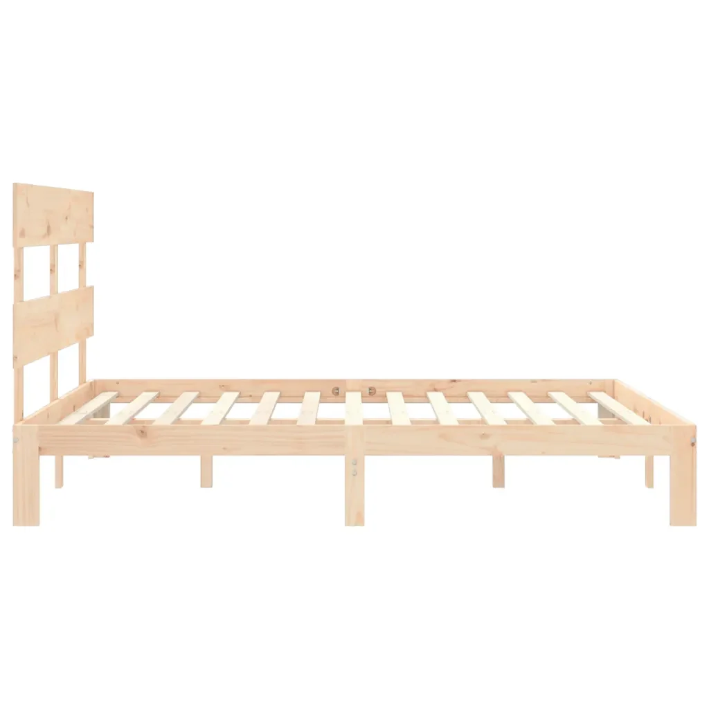 Letto matrimoniale | Letto per adulti | Giroletto con Testiera King Size in Legno Massello - Image 7