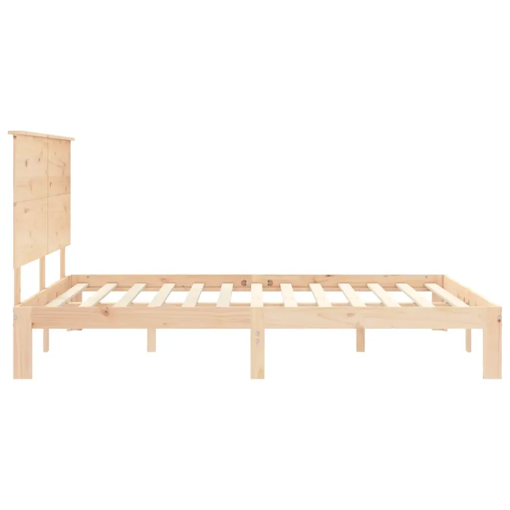 Letto matrimoniale | Letto per adulti | Giroletto con Testiera King Size in Legno Massello - Image 7