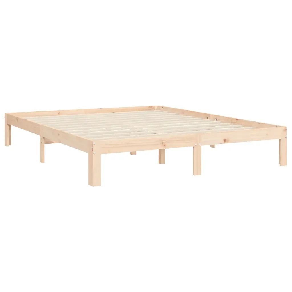 Letto matrimoniale | Letto per adulti | Giroletto con Testiera King Size in Legno Massello - Image 9