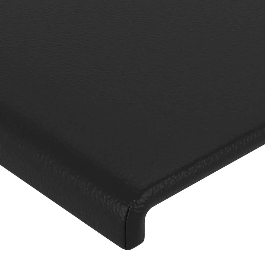 Letto matrimoniale | Letto per adulti | Giroletto con Testiera Nero 120x200 cm in Similpelle - Image 10