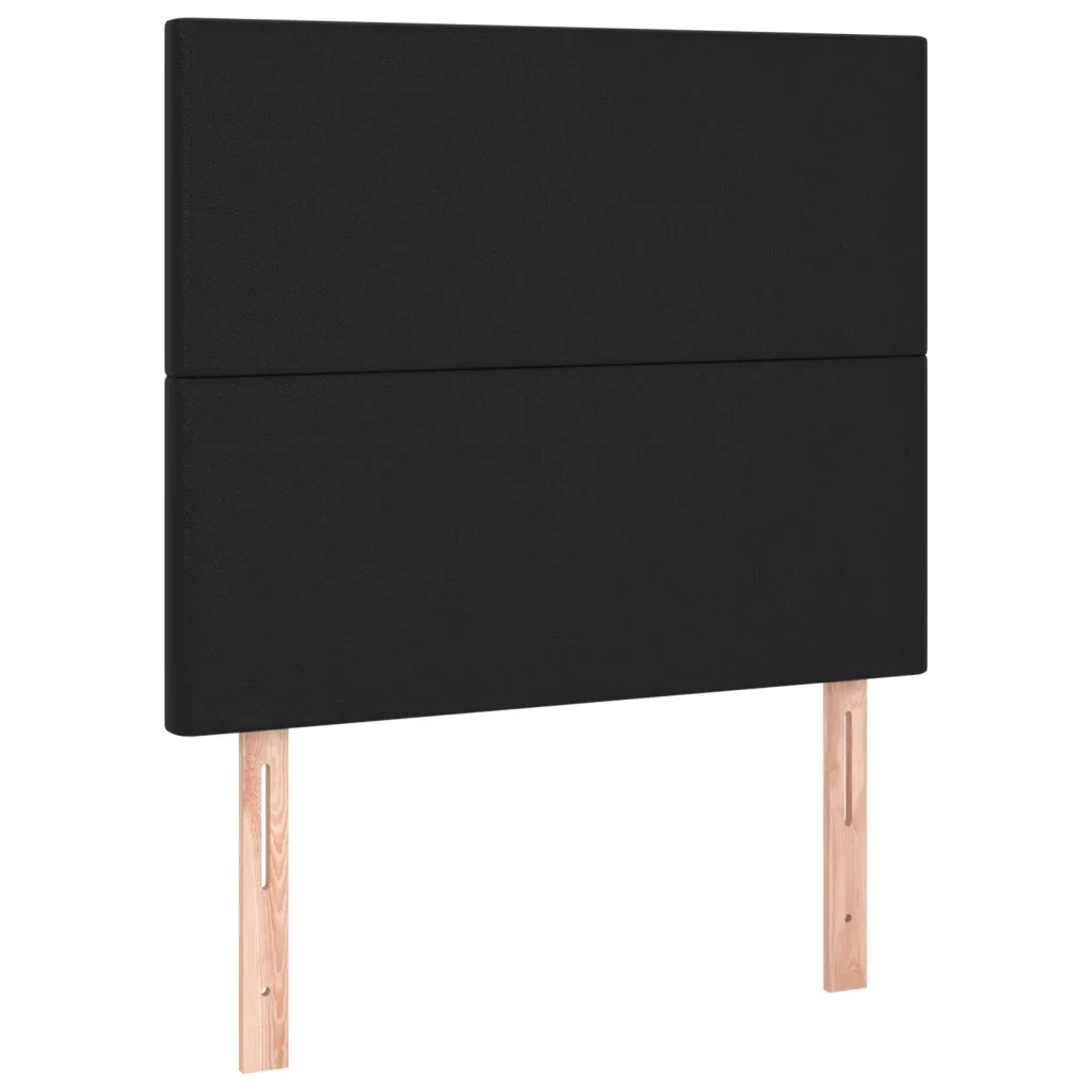 Letto matrimoniale | Letto per adulti | Giroletto con Testiera Nero 120x200 cm in Similpelle - Image 9