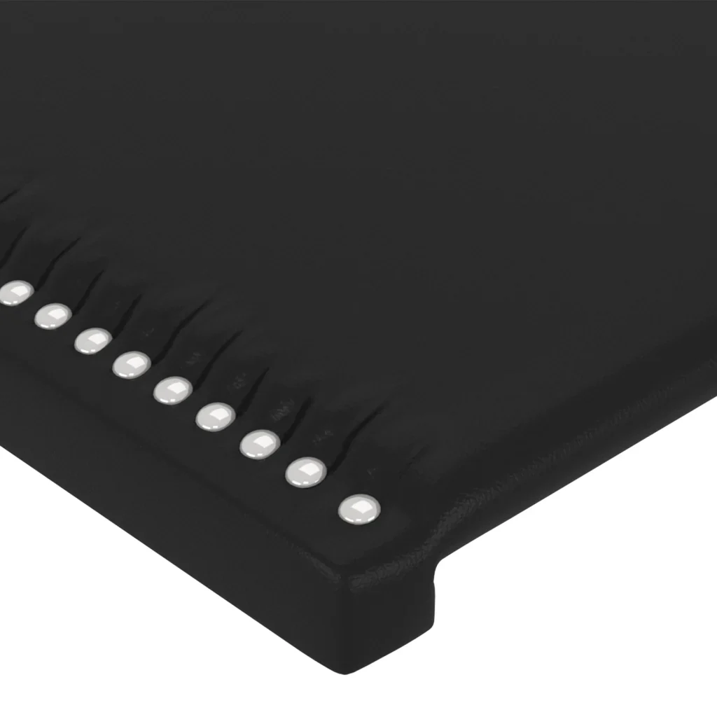 Letto matrimoniale | Letto per adulti | Giroletto con Testiera Nero 180x200 cm in Similpelle - Image 10