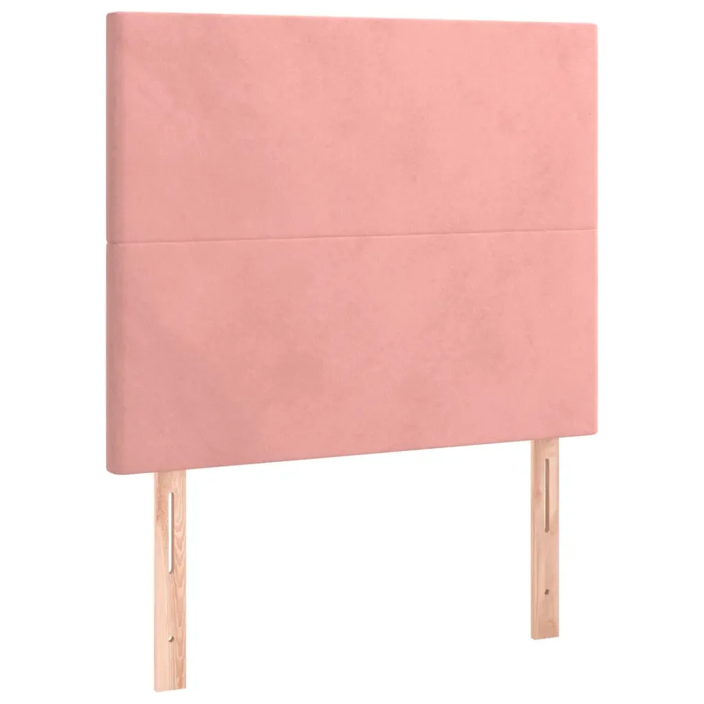 Letto matrimoniale | Letto per adulti | Giroletto con Testiera Rosa 120x200 cm in Velluto - Image 9