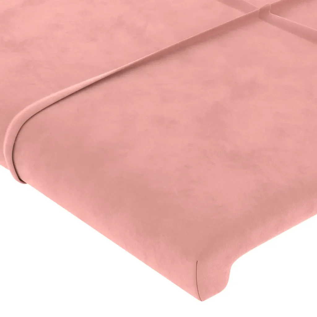 Letto matrimoniale | Letto per adulti | Giroletto con Testiera Rosa 180x200 cm in Velluto - Image 10