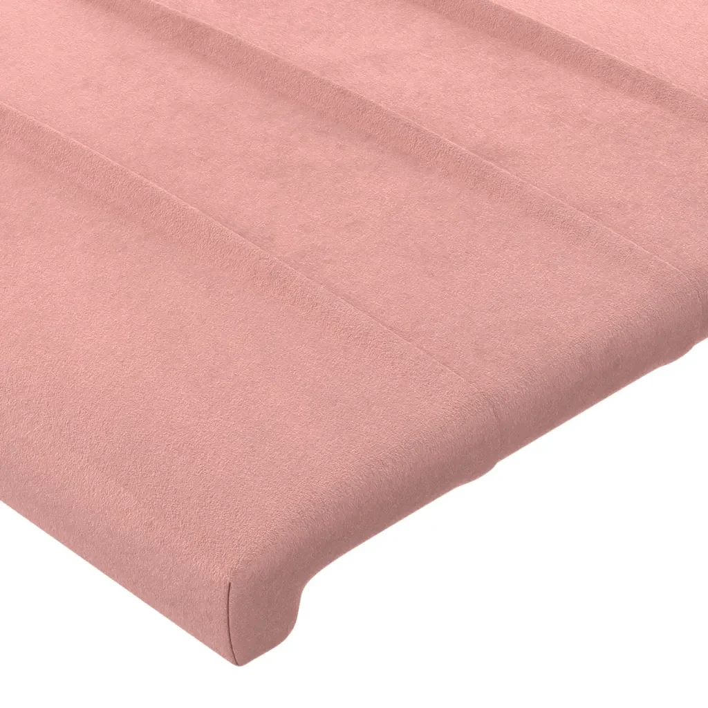 Letto matrimoniale | Letto per adulti | Giroletto con Testiera Rosa 200x200 cm in Velluto - Image 10