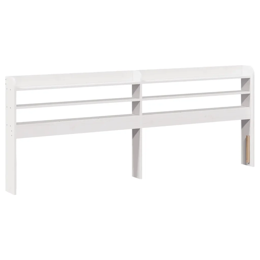 Letto matrimoniale | Letto per adulti | Giroletto con Testiera senza Materasso Bianco 200x200 cm - Image 7