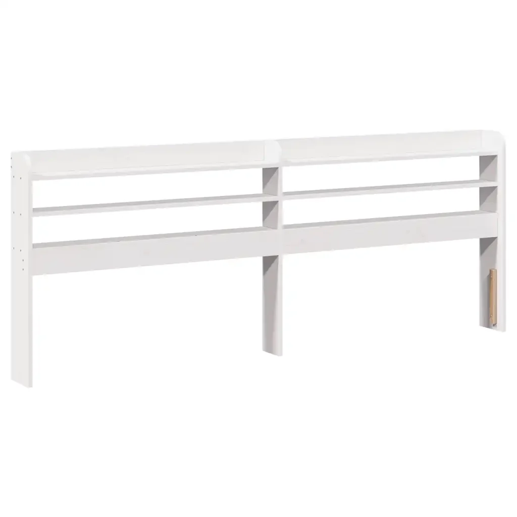Letto matrimoniale | Letto per adulti | Giroletto con Testiera senza Materasso Bianco 200x200 cm - Image 6