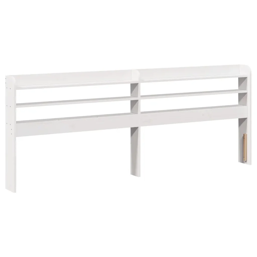 Letto matrimoniale | Letto per adulti | Giroletto con Testiera senza Materasso Bianco 200x200 cm - Image 8