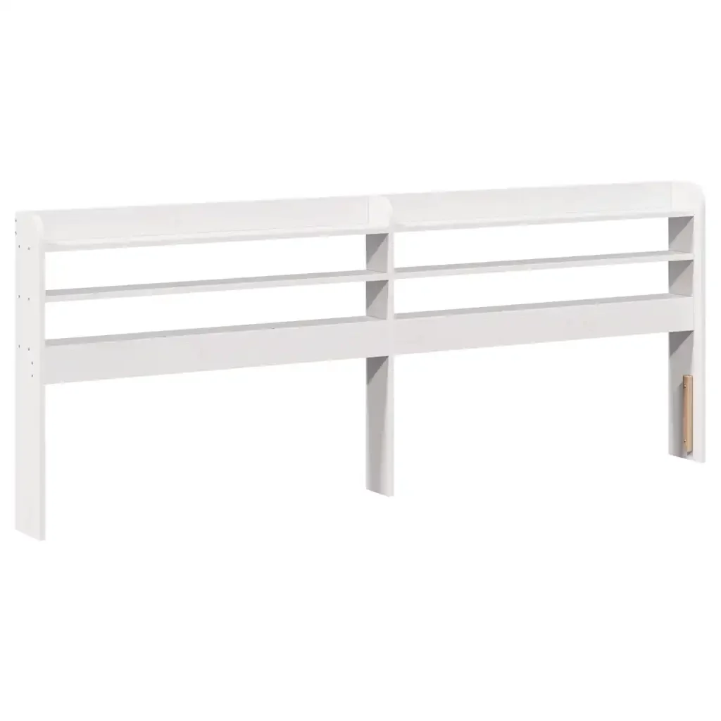 Letto matrimoniale | Letto per adulti | Giroletto con Testiera senza Materasso Bianco 200x200 cm - Image 5