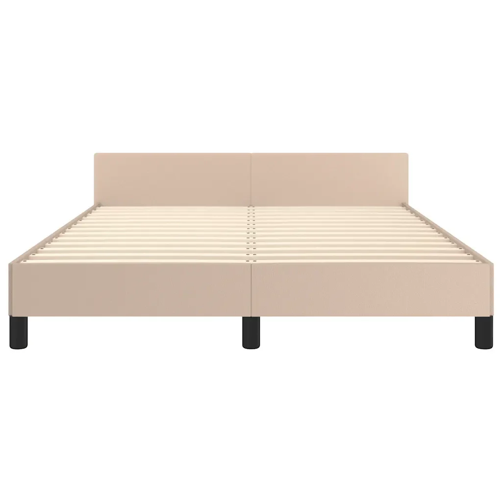 Letto matrimoniale | Letto per adulti | Giroletto con Testiera senza Materasso Cappuccino 140x200 cm - Image 5