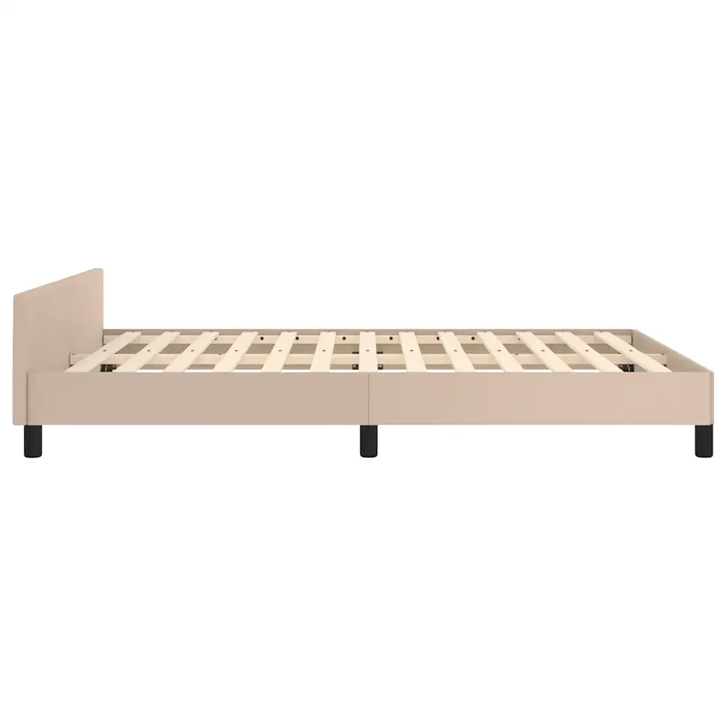 Letto matrimoniale | Letto per adulti | Giroletto con Testiera senza Materasso Cappuccino 140x200 cm - Image 6