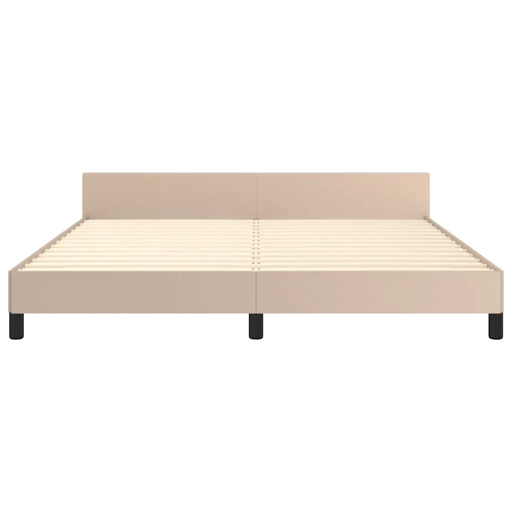 Letto matrimoniale | Letto per adulti | Giroletto con Testiera senza Materasso Cappuccino 180x200 cm - Image 5