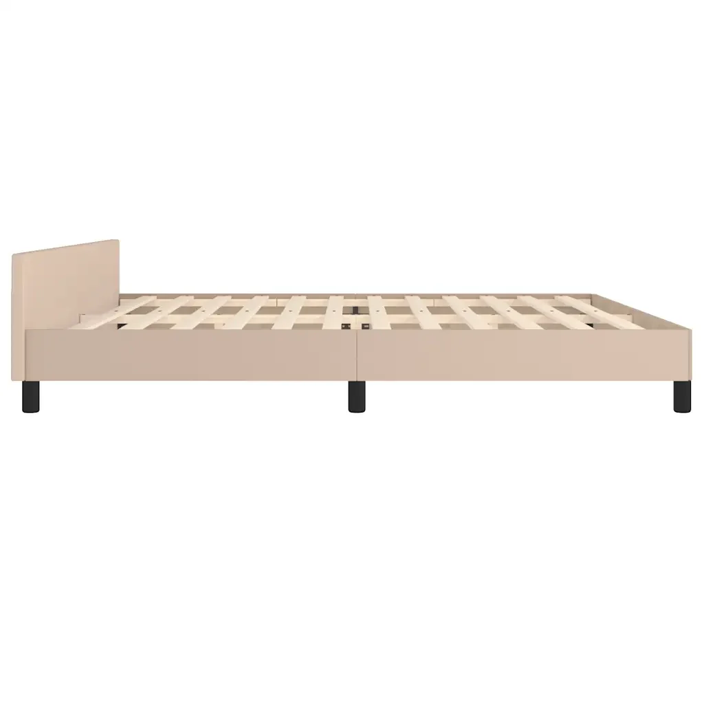 Letto matrimoniale | Letto per adulti | Giroletto con Testiera senza Materasso Cappuccino 200x200 cm - Image 6