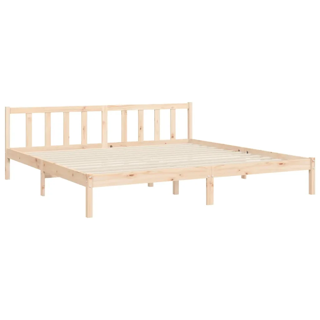 Letto matrimoniale | Letto per adulti | Giroletto con Testiera Super King Size in Legno Massello - Image 9
