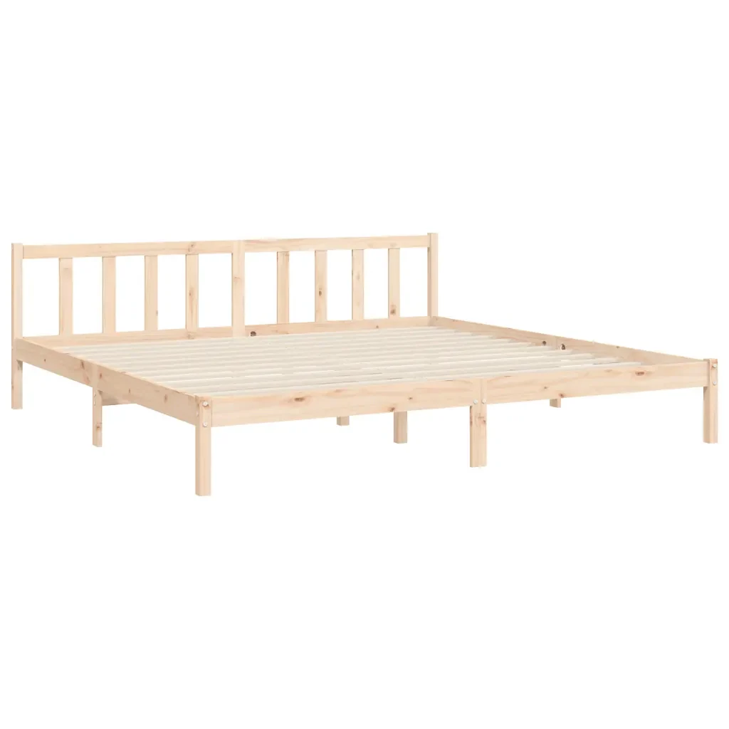 Letto matrimoniale | Letto per adulti | Giroletto con Testiera Super King Size in Legno Massello - Image 9