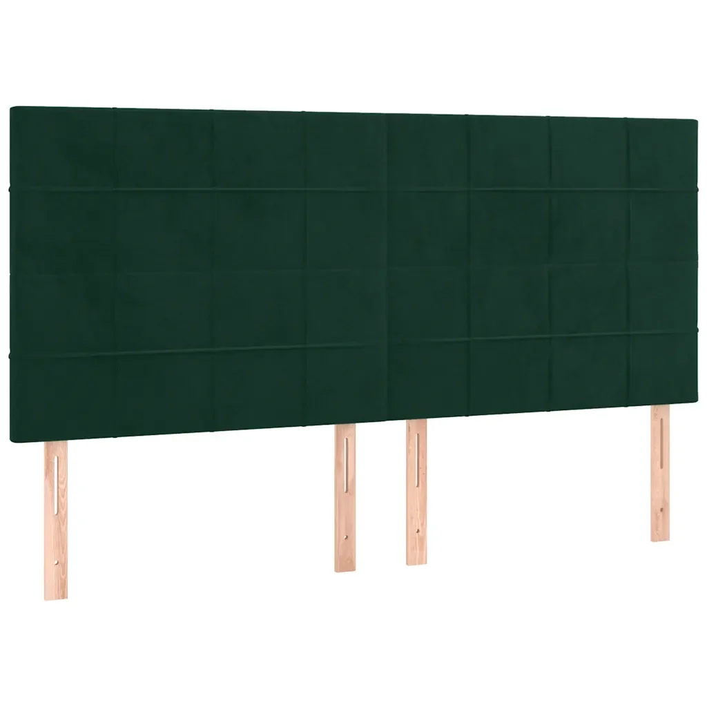 Letto matrimoniale | Letto per adulti | Giroletto con Testiera Verde Scuro 180x200 cm in Velluto - Image 7
