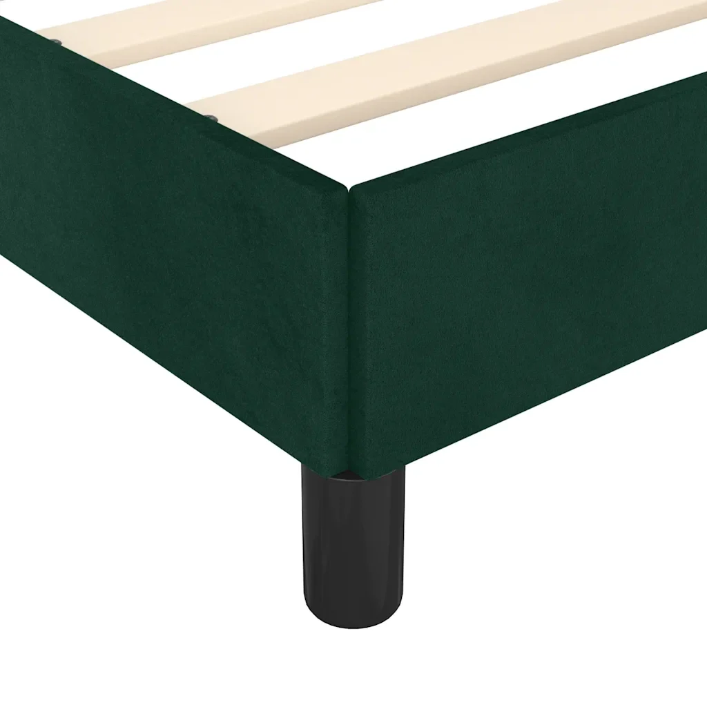 Letto matrimoniale | Letto per adulti | Giroletto con Testiera Verde Scuro 180x200 cm in Velluto - Image 8