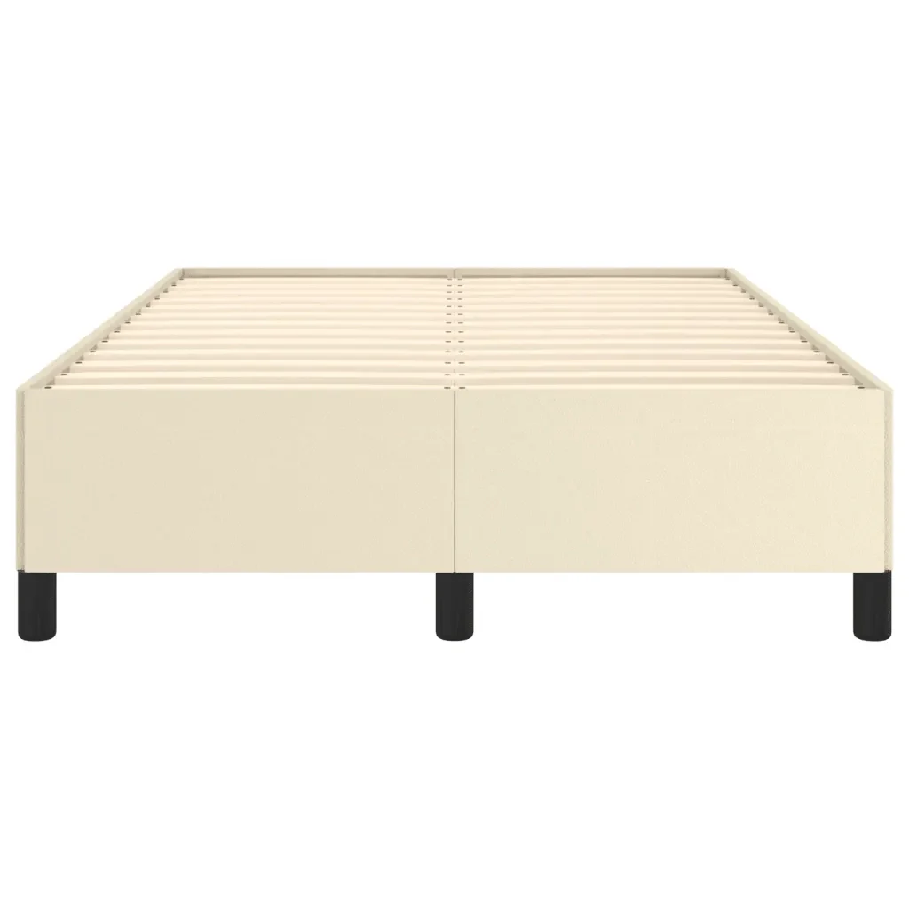Letto matrimoniale | Letto per adulti | Giroletto Crema 120x200 cm in Similpelle - Image 5