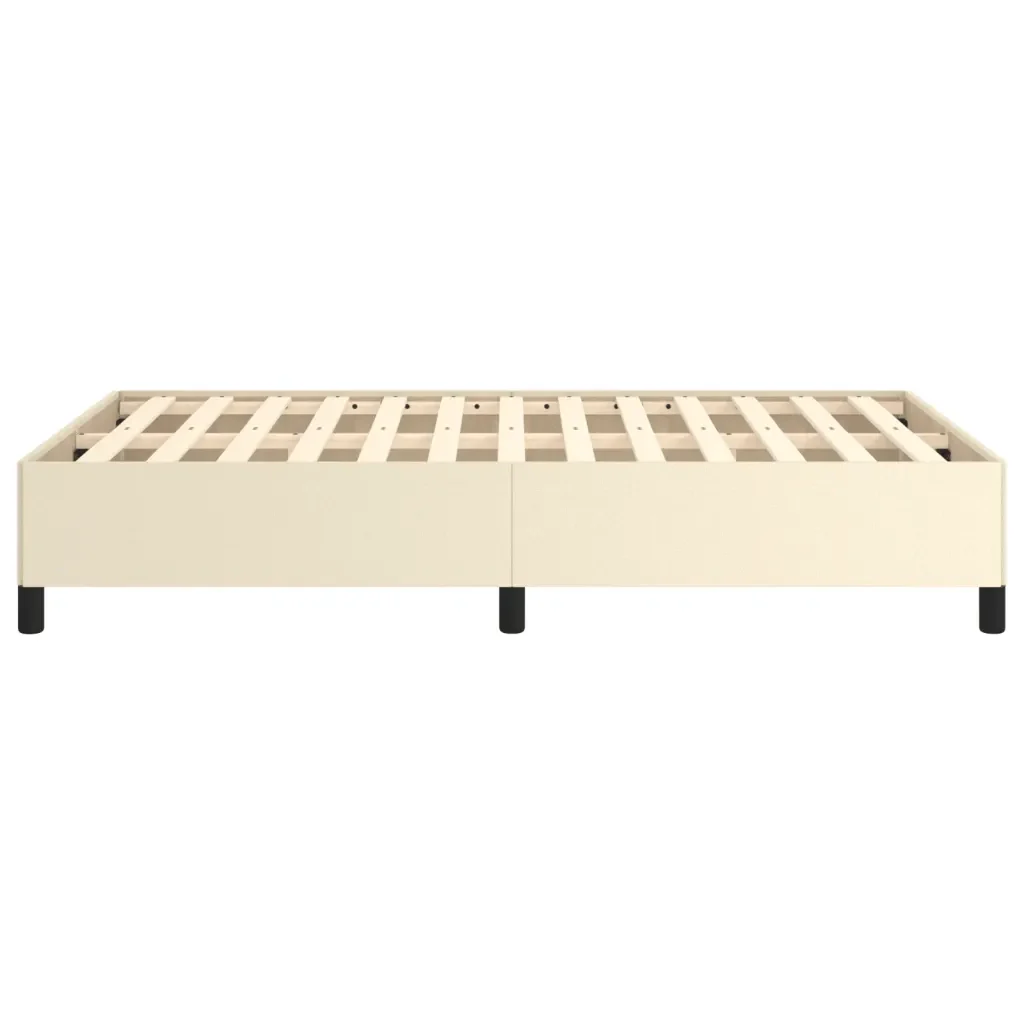 Letto matrimoniale | Letto per adulti | Giroletto Crema 120x200 cm in Similpelle - Image 6