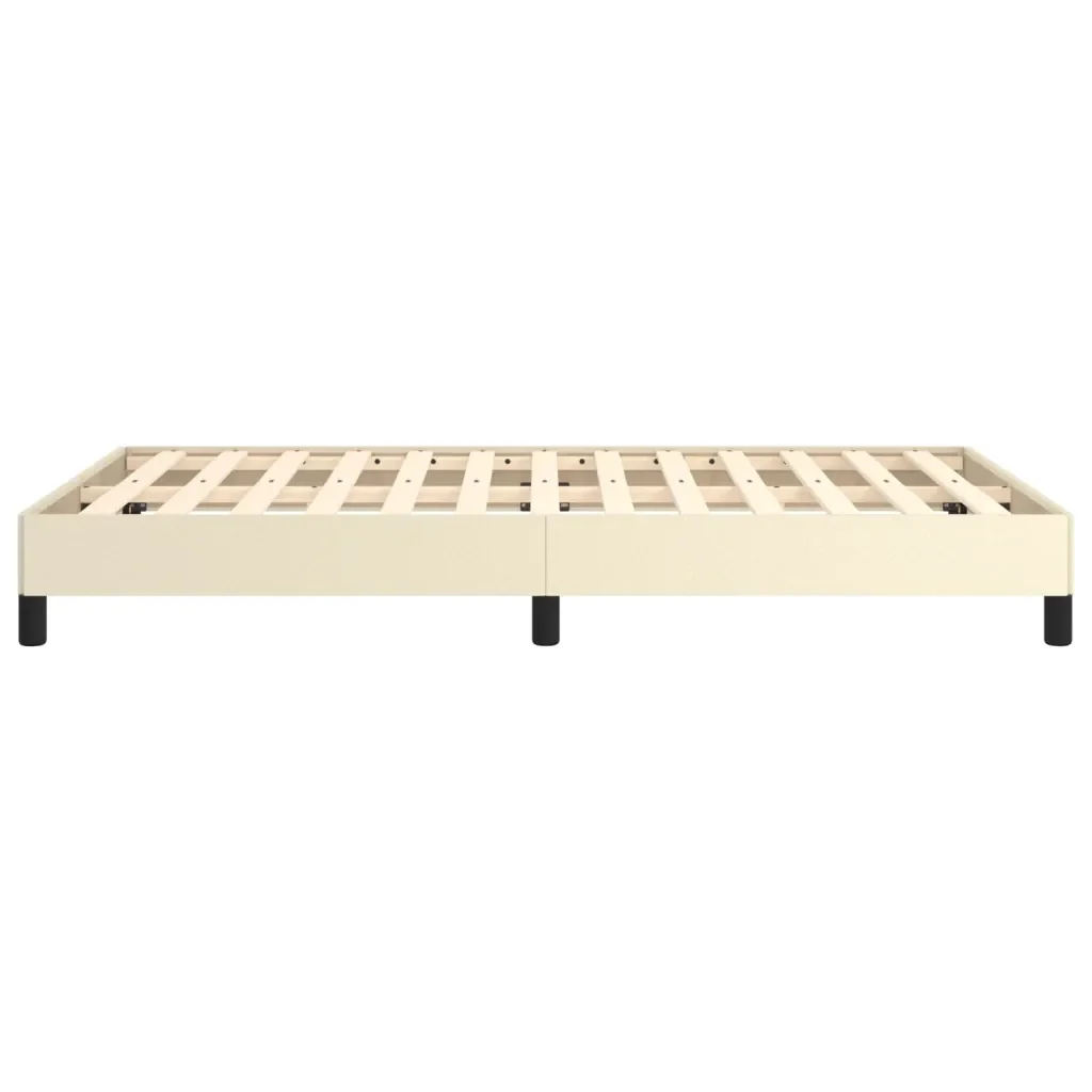 Letto matrimoniale | Letto per adulti | Giroletto Crema 120x200 cm in Similpelle - Image 6