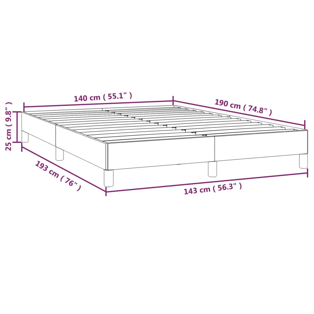Letto matrimoniale | Letto per adulti | Giroletto Crema 140x190 cm in Similpelle - Image 9