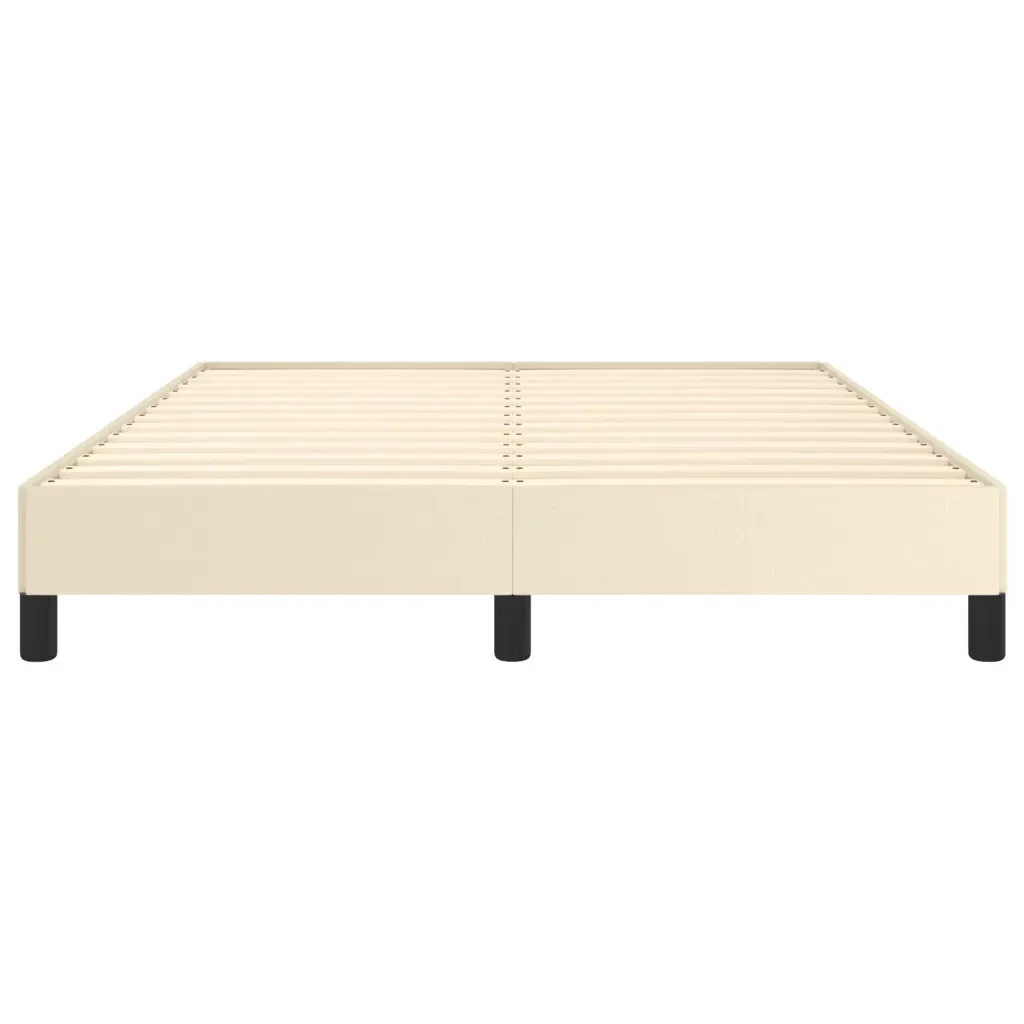 Letto matrimoniale | Letto per adulti | Giroletto Crema 140x200 cm in Similpelle - Image 5