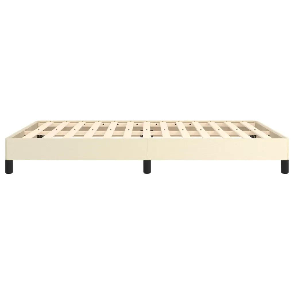 Letto matrimoniale | Letto per adulti | Giroletto Crema 140x200 cm in Similpelle - Image 6