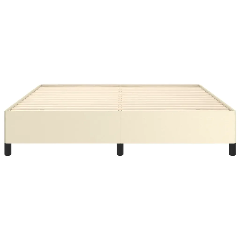 Letto matrimoniale | Letto per adulti | Giroletto Crema 180x200 cm in Similpelle - Image 5