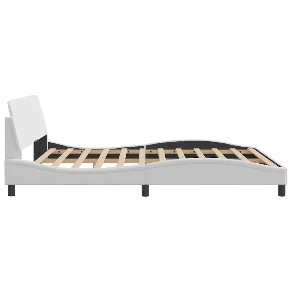 Letto matrimoniale | Letto per adulti | Giroletto Dover Bianco 180x200 cm in Similpelle - Image 5