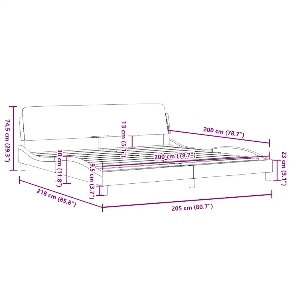 Letto matrimoniale | Letto per adulti | Giroletto Dover Bianco e Nero 200x200 cm in Similpelle - Image 10