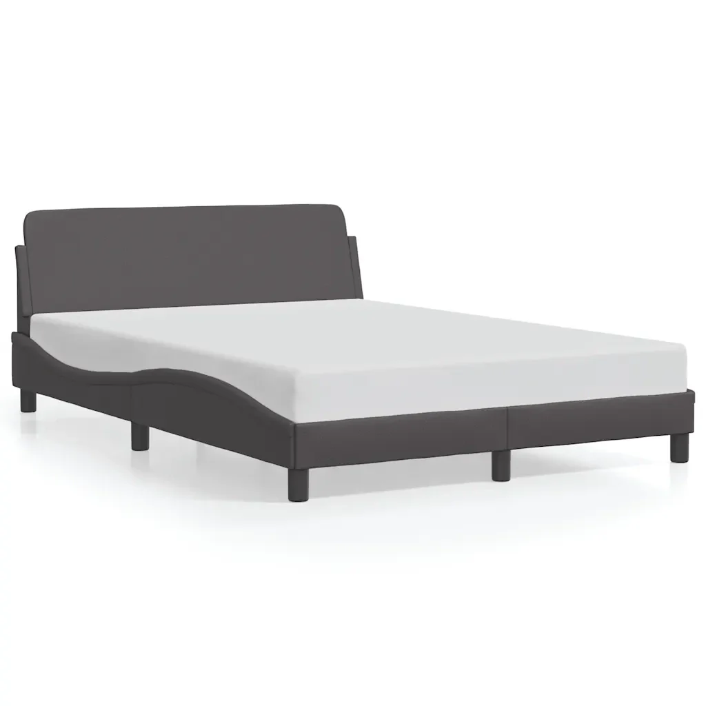 Letto matrimoniale | Letto per adulti | Giroletto Dover Crema 140x190 cm in Similpelle