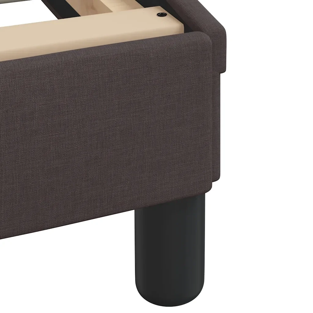 Letto matrimoniale | Letto per adulti | Giroletto Dover Marrone Scuro 120x200 cm Tessuto - Image 7