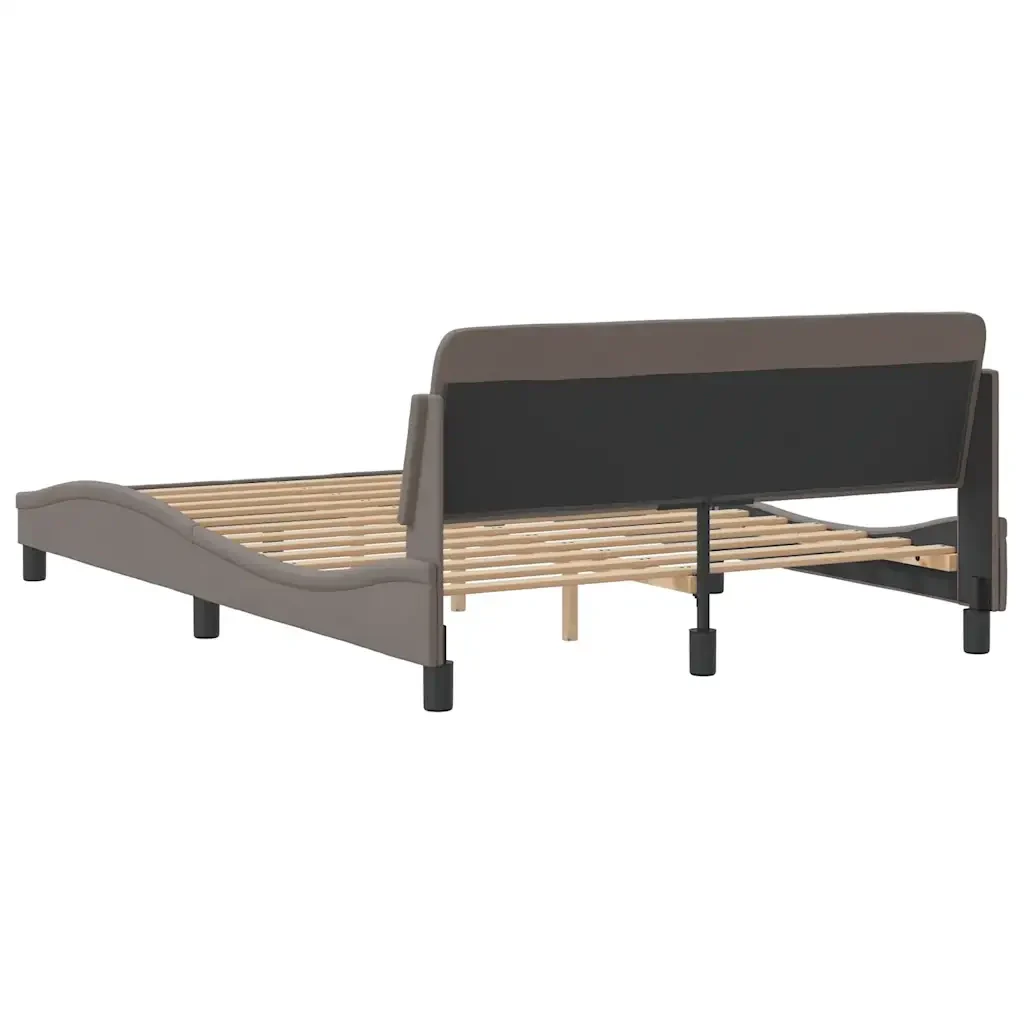 Letto matrimoniale | Letto per adulti | Giroletto Dover Tortora 120x200 cm Tessuto - Image 6