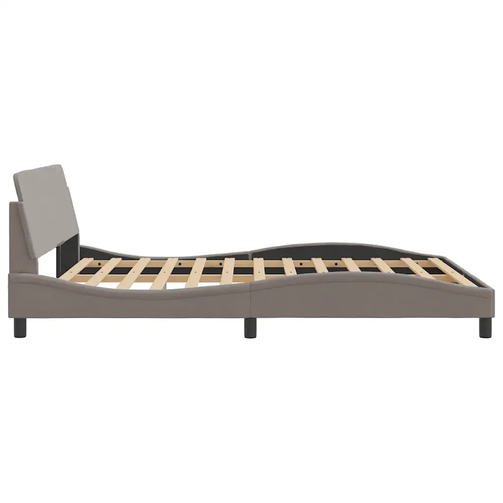 Letto matrimoniale | Letto per adulti | Giroletto Dover Tortora 160x200 cm in Tessuto - Image 5