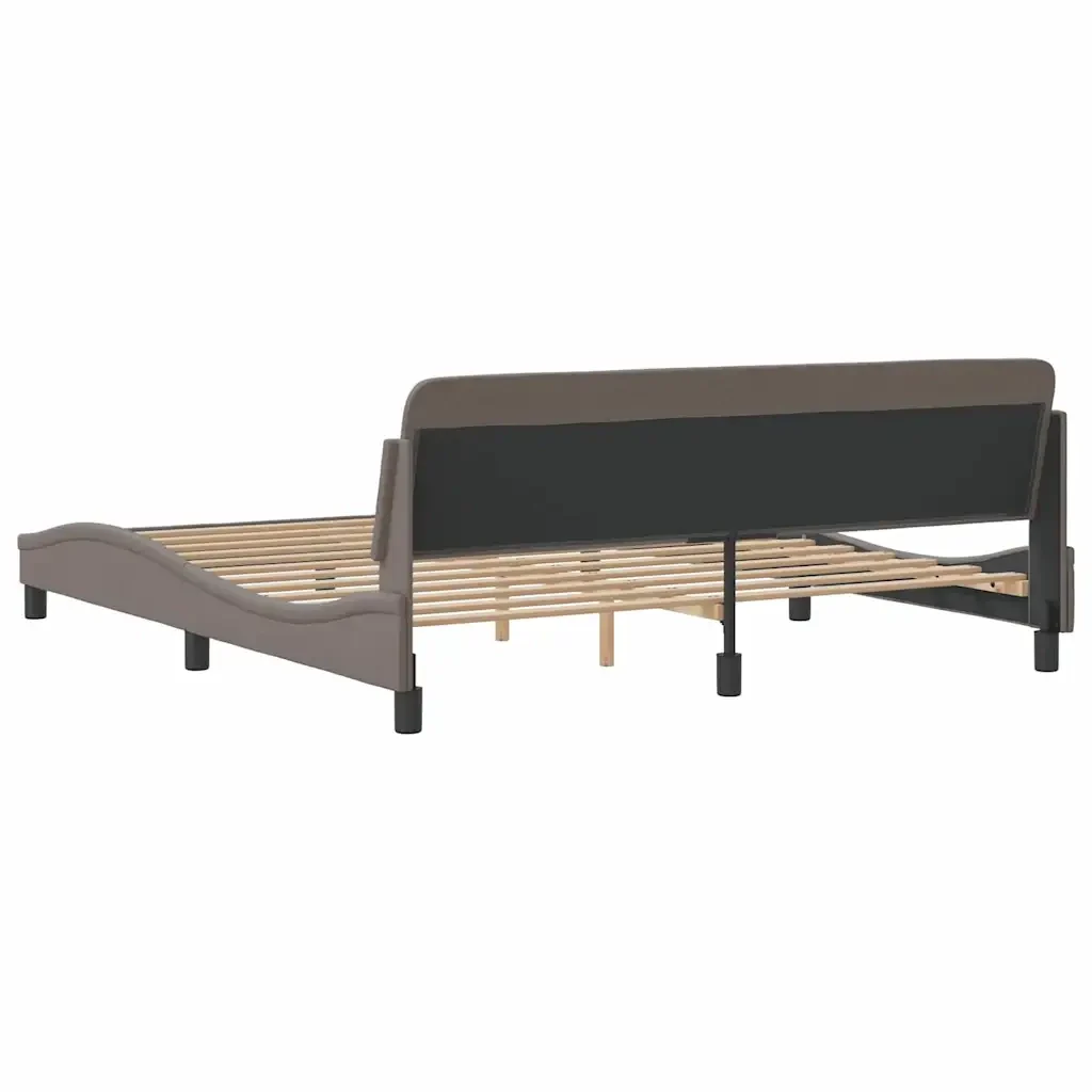 Letto matrimoniale | Letto per adulti | Giroletto Dover Tortora 180x200 cm in Tessuto - Image 6