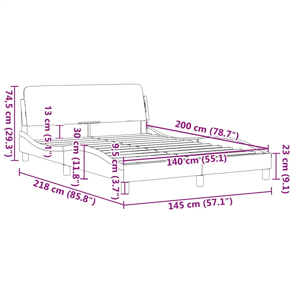 Letto matrimoniale | Letto per adulti | Giroletto Dover Verde Scuro 140x200 cm in Velluto - Image 9