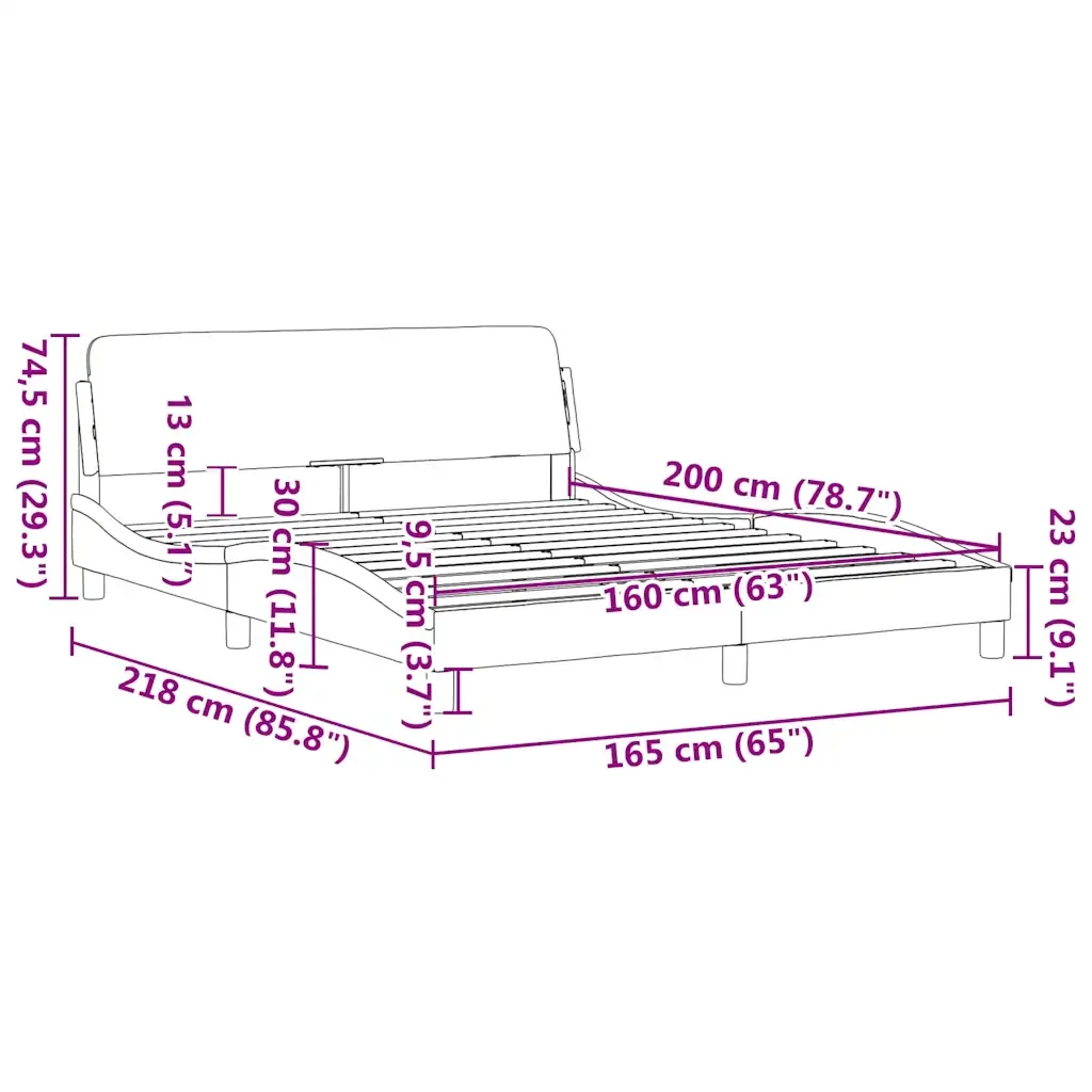 Letto matrimoniale | Letto per adulti | Giroletto Dover Verde Scuro 160x200 cm in Velluto - Image 9