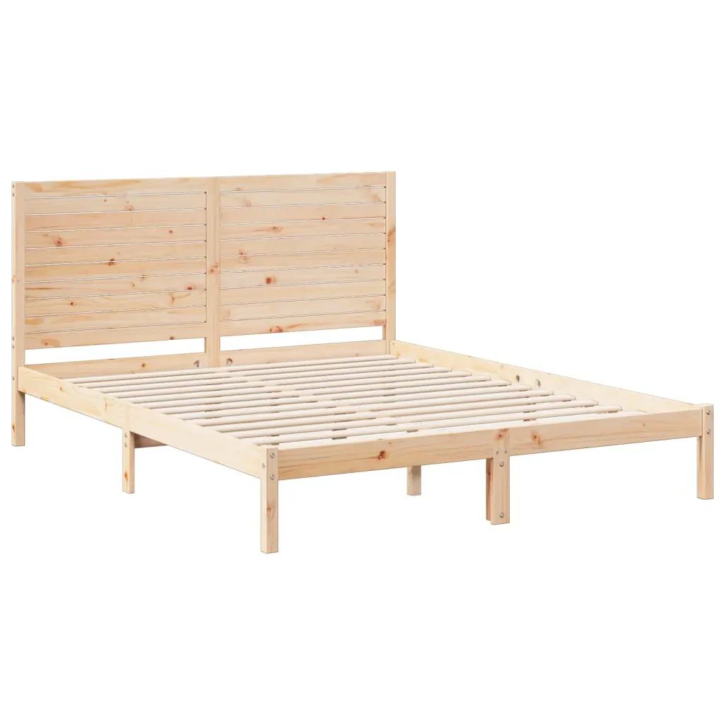 Letto matrimoniale | Letto per adulti | Giroletto Extra Lungo senza Materasso 160x220 cm Legno Massello - Image 4