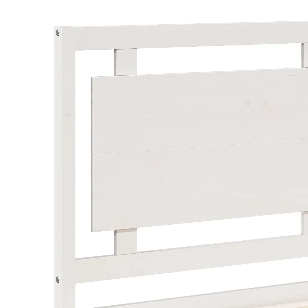 Letto matrimoniale | Letto per adulti | Giroletto Extra Lungo senza Materasso Bianco 160x210cm Massello - Image 7