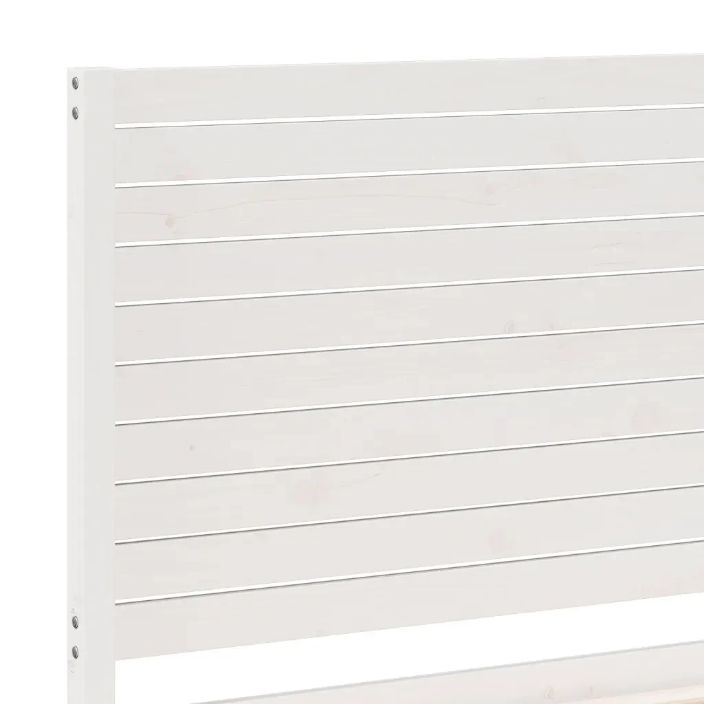 Letto matrimoniale | Letto per adulti | Giroletto Extra Lungo senza Materasso Bianco 160x220cm Massello - Image 7